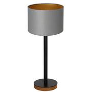 Lampy stojące - Luminex Table lamps 3836 lampa stołowa lampka 1x60W E27 czarny/szary/naturalny/złoty - miniaturka - grafika 1