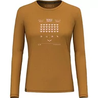 Koszulki i topy damskie - Salewa Pure Space Game Merino T-Shirt damski, złoty brąz, M - miniaturka - grafika 1