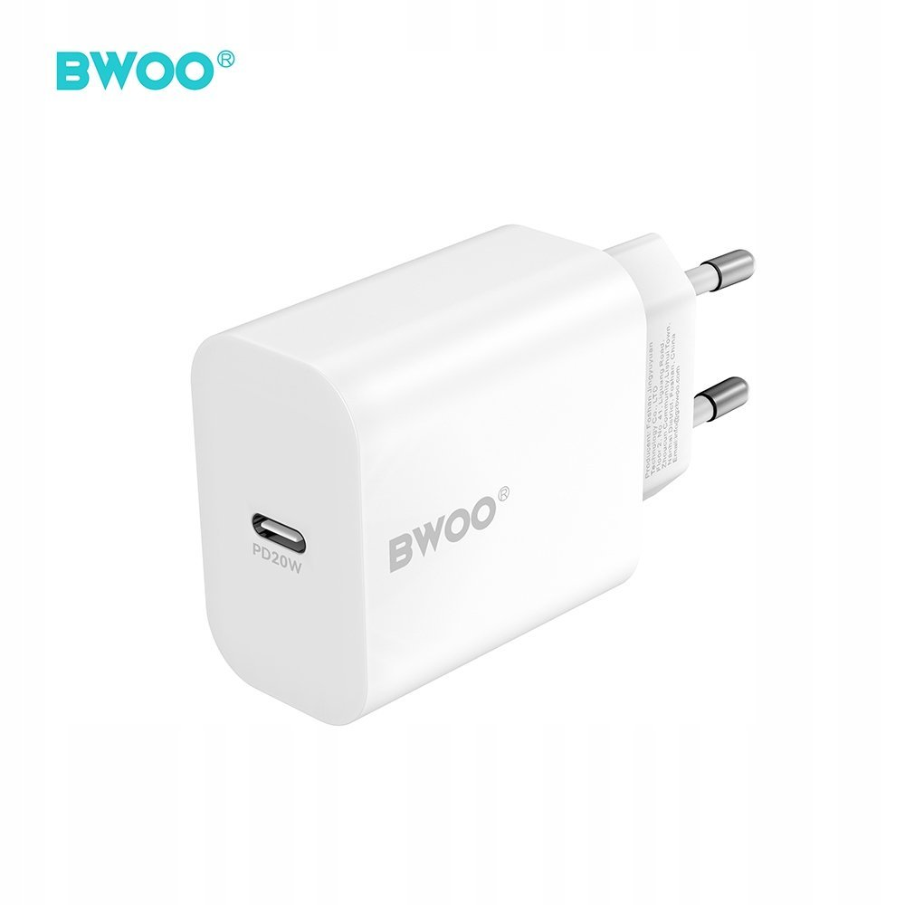 Ładowarka sieciowa USB-C PD 20W 1x USB-C biała