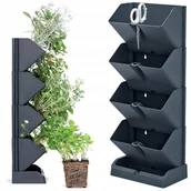 Donice - OGRÓD WERTYKALNY DOMOWY ZIELNIK DONICA MODUŁOWE DONICZKI KASKADA + NOŻYCZKI - miniaturka - grafika 1