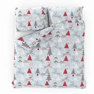 Pozostałe akcesoria świąteczne - Kvalitex Świąteczna pościel Choinki szary, 140x200 cm, 70x90 cm, 140x200 cm, 70x90 cm - miniaturka - grafika 1