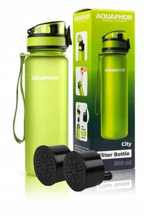 Bidon Filtr Butelka Aquaphor City Zielona + 2 Wkłady - Butelki filtrujące - miniaturka - grafika 1