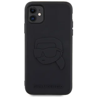 Karl Lagerfeld KLHCN613DRKNK iPhone 11 / Xr 6.1" czarny/black hardcase Rubber Karl Head 3D - Etui i futerały do telefonów - miniaturka - grafika 8