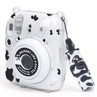 Paski, szelki, uprzęże foto - Futerał Etui Pokrowiec Case Do Fujifilm Fuji Instax Mini 12 + Naklejki I Kieszeń Na Zdjęcia / Krówka / Brokat - miniaturka - grafika 1