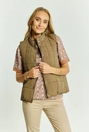 Kamizelki damskie - Krótka pikowana kamizelka - Monnari - miniaturka - grafika 1