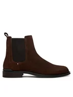 Botki męskie - Tommy Hilfiger Sztyblety Corporate FM0FM05580 Brązowy - miniaturka - grafika 1