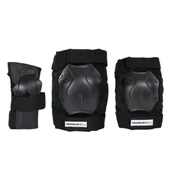 Ochraniacze - Zestaw Ochraniaczy na rolki, hulajnogę Powerslide Standard Black - miniaturka - grafika 1