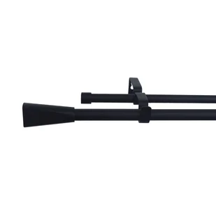 Karnisz teleskopowy podwójny Pommel 160-300 cm czarny mat 16/19 mm Inspire - Karnisze - miniaturka - grafika 1