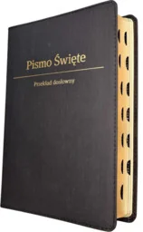 Biblia Stare i Nowe Przymierze Przekład dosłowny EIB wyd.IV średnia A5 ekoskóra złoto index burgund - Religia i religioznawstwo - miniaturka - grafika 1