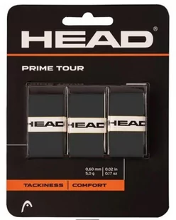 Owijki Tenisowe Wierzchnie Head Prime Tour X3 Czarne - Tenis ziemny - miniaturka - grafika 1