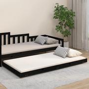 Łóżka - Lumarko Rama łóżka, czarna, 80x200 cm, lite drewno sosnowe - miniaturka - grafika 1