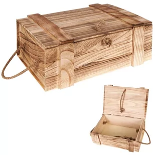 Vilde Skrzynka drewniana zamykana pojemnik kuferek opakowanie pudełko na prezent prezentowe - Pudełka i szkatułki - miniaturka - grafika 1