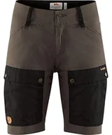 Spodnie damskie - FJALLRAVEN Krótkie spodnie damskie Keb Shorts W wielokolorowa czarny/szary kamienny. 38 - miniaturka - grafika 1