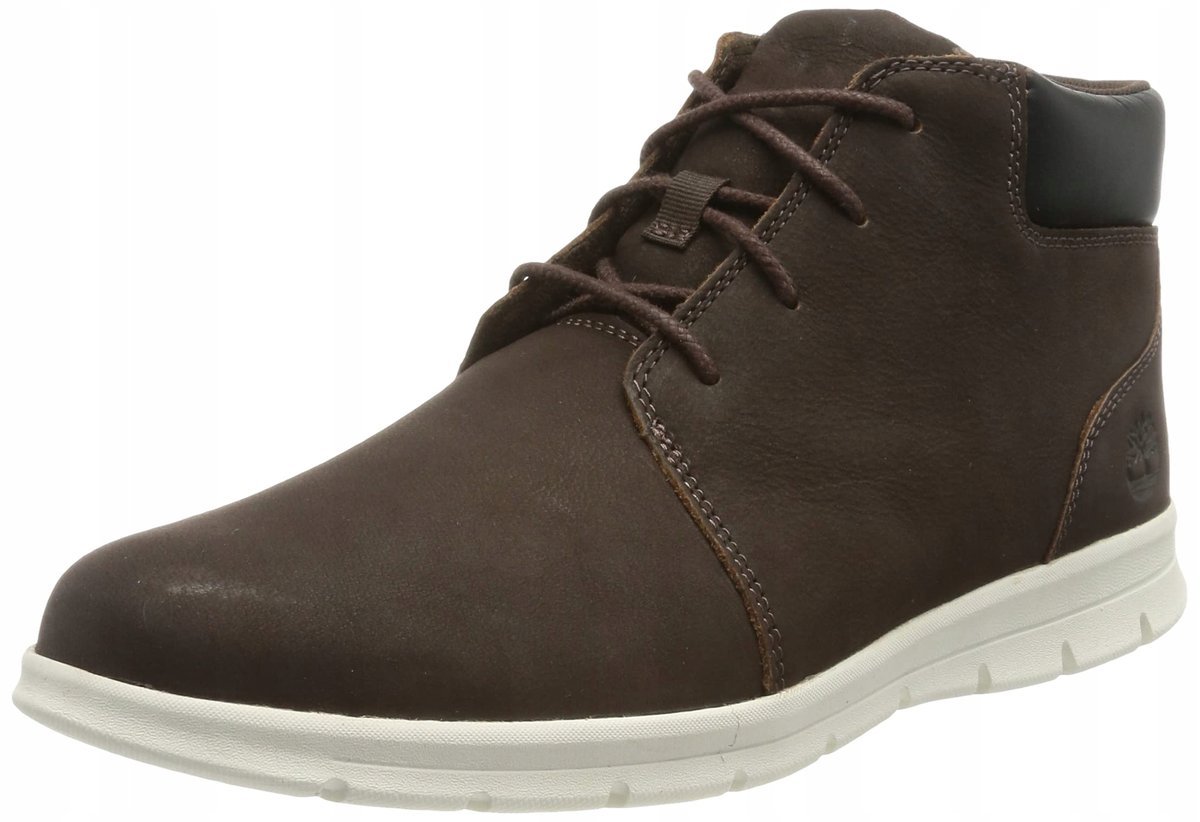 TIMBERLAND BRĄZOWE ZAMSZOWE TRZEWIKI MĘSKIE Z BIAŁĄ PODESZWĄ 44 16AA