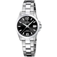Zegarki damskie - Festina Classic Bracelet 20049/6 zegarek damski srebrny czarna tarcza z datownikiem - miniaturka - grafika 1