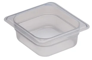 Pojemnik GN 1/6 z przezroczystego polipropylenu, Cambro, GN 1/6, 1L, transparentny, 162x176x(H)65mm - Akcesoria gastronomiczne - miniaturka - grafika 1