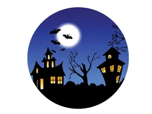 Dekoracyjny opłatek tortowy Halloween - 20 cm - Halloween - miniaturka - grafika 1