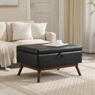 Ławy i stoliki kawowe - Wielofunkcyjny stolik kawowy w stylu Mid-Century Modern, ręcznie robiona ławka ze schowkiem, miejscem do przechowywania i mechanizmem zabezpieczającym - miniaturka - grafika 1