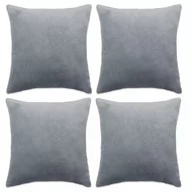 Poszewki na poduszki - vidaXL Poszewki na poduszki, 4 szt, welur, 40x40 cm, szary - miniaturka - grafika 1
