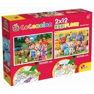 Puzzle - Lisciani COCOMELON DWUSTRONNE PUZZLE PODLOGOWE 2X12 EL CHODŹMY NA SPACER 304-91126 - miniaturka - grafika 1