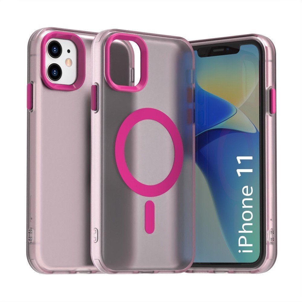 Etui matowe Supero Candycase Magsafe do iPhone 11, różowe