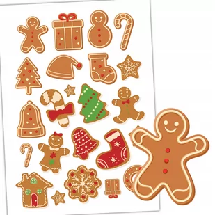 NAKLEJKI ŚWIĄTECZNE ŚWIETA PIERNICZKI OZDOBNE Y3 - Pasmanteria - miniaturka - grafika 1