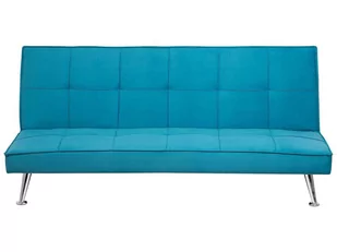 Beliani Sofa tapicerowana z funkcją spania morska HASLE - Sofy i kanapy - miniaturka - grafika 1
