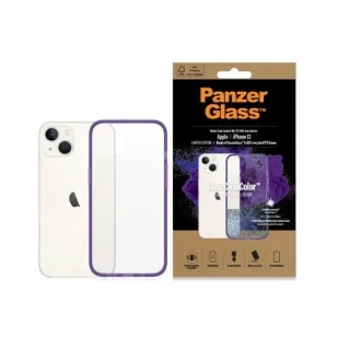 Etui PanzerGlass ClearCase antybakteryjne z certyfikatem Military Grade na iPhone 13 / 14 / 15 - przezroczysto-fioletowe - Etui i futerały do telefonów - miniaturka - grafika 1