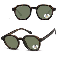 Okulary korekcyjne, oprawki, szkła - Panterkowe owalne okulary przeciwsłoneczne z polaryzacją MP62C - miniaturka - grafika 1