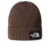 Czapki i chusty sportowe męskie - Czapka unisex The North Face Logo Box Beanie 0A8CHE1OI1 - brązowa - miniaturka - grafika 1