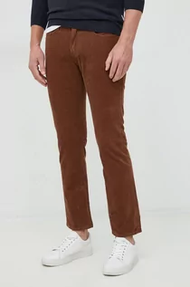 Spodnie męskie - GAP spodnie sztruksowe męskie kolor brązowy proste - Gap - grafika 1