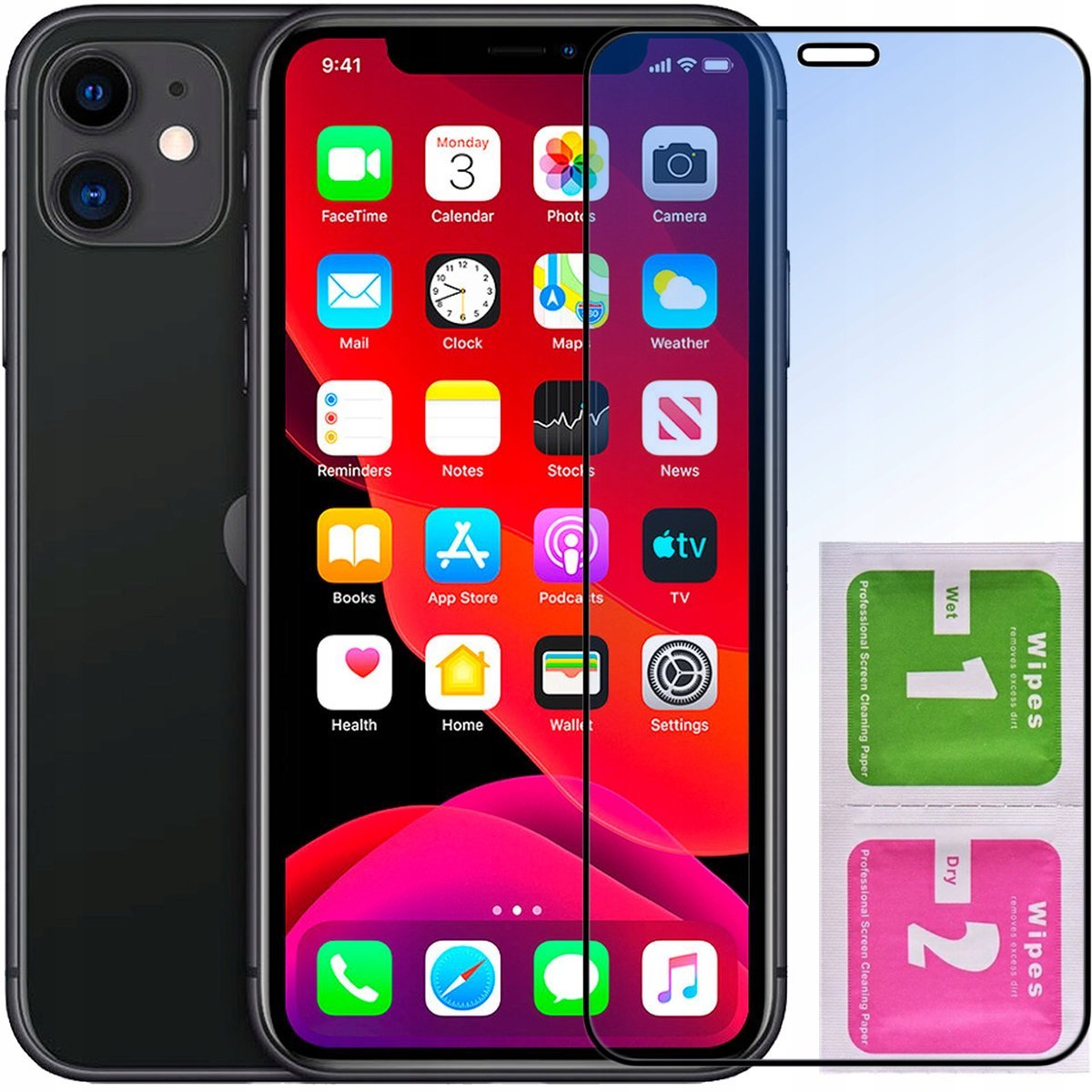 SZKŁO HARTOWANE 9D do IPHONE 11 / XR NA CAŁY EKRAN