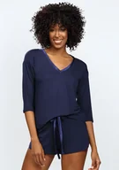 Piżamy damskie - Granatowa Piżama EDITH - Tono - miniaturka - grafika 1