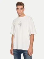 Koszulki męskie - Replay T-Shirt MMG350.000.23454 Biały Oversize - miniaturka - grafika 1