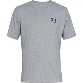 Koszulki męskie - Under Armour Koszulka SPORTSTYLE LEFT CHEST SS Szara 1326799-036-01 - grafika 1