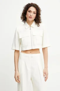 Patrizia Pepe koszula damska kolor beżowy regular z kołnierzykiem klasycznym 2C1590 A573 - Koszule damskie - miniaturka - grafika 1