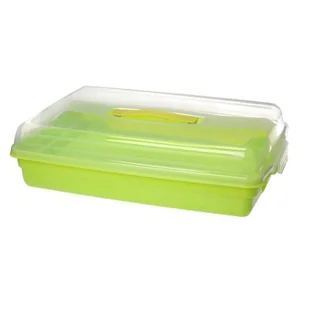 Pojemnik na ciasto duży 29,5 x 45 cm jasnozielony - Pojemniki kuchenne - miniaturka - grafika 1