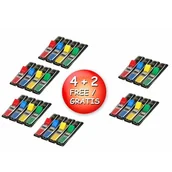 Zakładki indeksujące - Zakładki indeksujące 12x43mm PP 4x35szt. 3M POST-IT 683-4 zestaw 6 opakowań /M-FT600002966/ - miniaturka - grafika 1