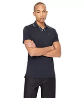 Bluzy męskie - Armani Exchange Męska bluza Sustainable, Slim Fit, Side small Logo Polo Sweater, granatowa, ekstra, grantowy, XS - miniaturka - grafika 1