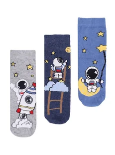 Skarpety chłopięce skarpetki dziecięce bawełniane kosmos 3PAK 23-26 YOCLUB - Skarpetki damskie - miniaturka - grafika 1