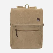 Torby na laptopy - Semi Line Plecak miejski na laptopa 15.6" Canvas beżowy - miniaturka - grafika 1