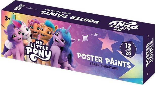 Farby plakatowe My Little Pony 12 kolorów po 20 ml