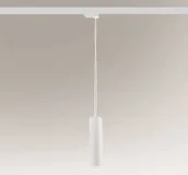 Lampy pozostałe - Shilo lampa szynowa wisząca Noda GU10 H30cm 6cm biała 7955 - miniaturka - grafika 1