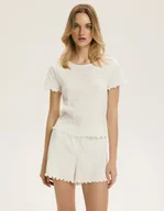 Piżamy damskie - Piżama damska Intimacy Bloovii kremowy XL - miniaturka - grafika 1