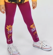 Spodnie i spodenki dla dziewczynek - Legginsy dla dziewczynki, z motywem kwiatowym, różowe 9-13 lat - miniaturka - grafika 1