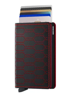 Mały portfel RFID Secrid Slimwallet Fuel - black / red - Portfele - miniaturka - grafika 3