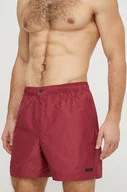 Stroje kąpielowe - Calvin Klein szorty kąpielowe kolor bordowy - miniaturka - grafika 1