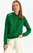 Bluzy damskie - Top Secret bluza damska zielona o luźnym kroju SBL1239, Kolor zielony, Rozmiar 34, Top Secret - Primodo.com - miniaturka - grafika 1
