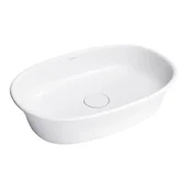 Umywalki - Umywalka nablatowa Omnires Classica M+ 61x40 cm owalna biały mat CLASSICAUNBM - miniaturka - grafika 1