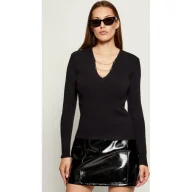 Swetry damskie - Patrizia Pepe Sweter Slim Fit z dodatkiem wełny - miniaturka - grafika 1